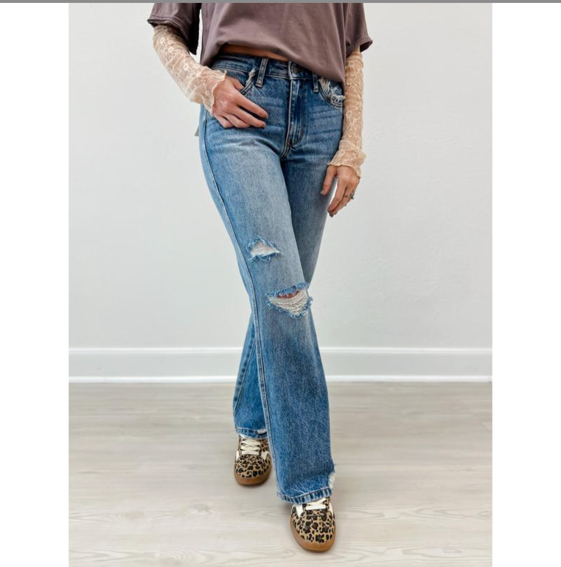 Blue Mid-Rise Jeans