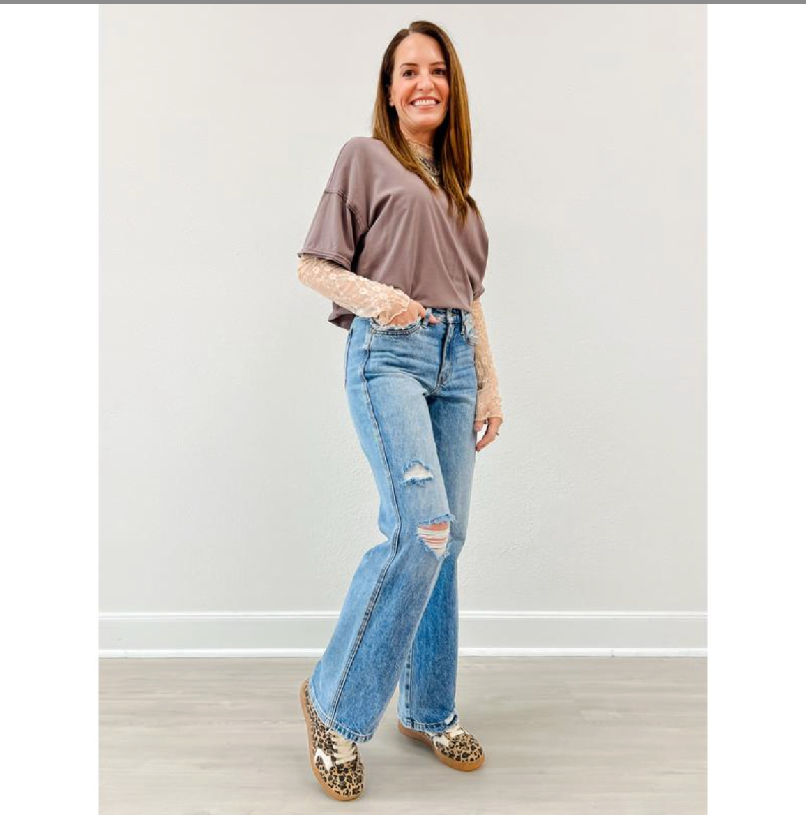 Blue Mid-Rise Jeans